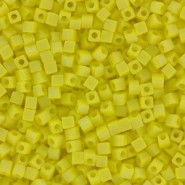 Miyuki square - cubes 1.8mm Beads - Opaque yellow matted ab SB18-404FR